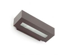 FARO BARCELONA 70899 - West Aplique, 100W, Aluminio inyectado y difusor de Cristal translÃºcido, Color Gris (Bombilla no incluida)