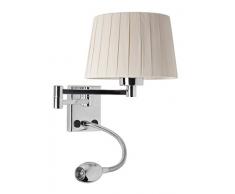 Sulion Aplique para pared, con brazo lector LED, color cromo