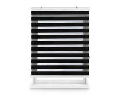 Blindecor Vela estor enrollable noche y dÃa premium con galerÃa | Negro, estor de 180 x 180 cm (ancho x alto) | Tamaño de la tela 177 x 175 cm | Estor noche y dÃa elegante