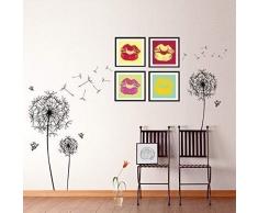 Walplus Huge Black Dandelion adhesivo decorativo para pared