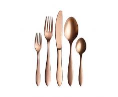 Villeroy & Boch Manufacture Cutlery Cubertería para hasta 4 Personas, 20 piezas, Acero inoxidable, Cobre