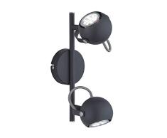 Reality Foco Decorativo Moderno Bastia, incluida, Apto para Bombillas LED retrofit, Negro mate