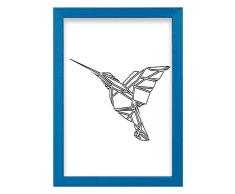 postergaleria Marco de fotos | 21x30 | Azul | Madera Plexiglás | 8 colores | 5 tamaños | Marco del cartel | marco de la foto