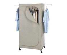 WENKO Armario Balance - guardarropa mÃ³vil, armario plegable, Polipropileno, 75 x 160 x 50 cm, Taupe