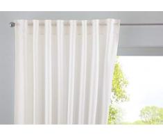 Cationic Jena - Cortinas con Trabillas Ocultas, Opacas, Aspecto de Lino, con alzapaÃ±os, 100 % poliÃ©ster, 250 x 140 cm, Color Crema