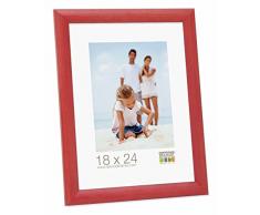 Deknudt Frames Promo Ideal Marcos de Fotos Marcos de Madera Varios TamaÃ±os + Colores - Rojo, 40x50