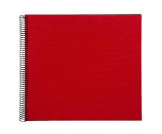Goldbuch 25993 - Álbum de Fotos con Espiral, Cubierta de Lino Rojo Brillante, 30 x 34 cm, 40 páginas, Color Rojo