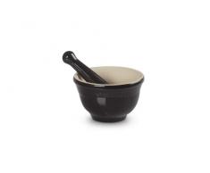 Le Creuset Mortero y pistilo de cerÃ¡mica de gres, diÃ¡metro 11.5 cm, 360 g, 300 ml, Negro Oynx, 81209301400003