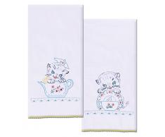 Design Works Crafts T264102 - Juego de 2 Toallas de Cocina Estampadas para Bordar (43,2 x 76,2 cm)