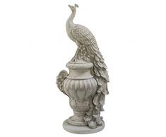 Design Toscano by Blagdon KY1876 - Figura Decorativa (Resina), diseño de Pavo Real sobre urna