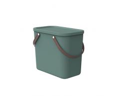 Rotho Albula Caja de almacenamiento de 25 l con tapa, plÃ¡stico (PP reciclado), verde, 25 l (40,0 x 23,5 x 34,0 cm)