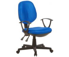 HJH Office - 666110 silla de oficina CITY 20 tejido de malla azul, con apoyabrazos redondos desmontable, ajuste de altura, buen acholchado, ergonómico, respaldo ajustable en altura, silla trabajo, silla giratoria