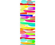 Plage Cubiertos Vinilo Adhesivo para la Cocina, Vinilo, Multicolor, 60x180 cm