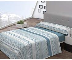 Pierre Cardin Juego sÃ¡banas coralina IZAL 90 cm. Azul, 100Percent_poliÃ©ster, Cama de 90