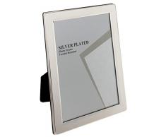 Unity Viceni - Marco para fotos con borde plano, bañado en plata (13 x 18 cm)
