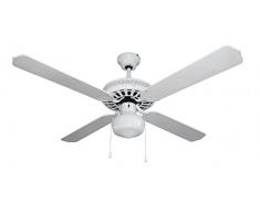 Orbegozo CL 08132 B Ventilador de techo con luz, 4 palas reversibles, diÃ¡metro 132 cm, 3 velocidades y 60 W de potencia,