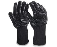 MILcea Guantes de Barbacoa, Guantes de Horno, Guantes de Barbacoa, Resistentes al Calor, Guantes de Horno, Guantes de Cocina para Cocina y Parrilla, cocciÃ³n, Hornear, Soldadura (Negro)
