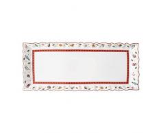 Villeroy & Boch - Toys Delight bandeja para el roscÃ³n de reyes, plato de servicio rectangular de porcelana Premium, apta para microondas, multicolor/rojo/blanco, 39Â xÂ 16Â cm