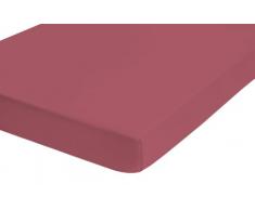 Biberna 77155/537/040 - Sábana bajera ajustable elástica, para una cama individual de 90 x 190 cm hasta 100 x 200 cm, color cobre rojo