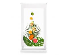 Blindecor Estor Enrollable translúcido con Estampado Digital Cocina - TropicalFruit, Estor de 90 x 180 cm (Ancho x Alto). Tamaño de la Tela 87 x 175 cm. Estor Estampado Digital
