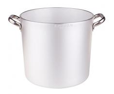 Sartenes Agnelli Pan de Aluminio, 5 mm de Espesor, con 2 Asas en Acero Inoxidable, de 33 litros, Plata