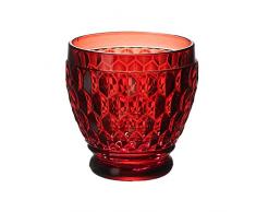 Villeroy & Boch Boston Coloured Vaso de chupito, 80 mililitros, Cristal, Rojo, 6 x 6 x 6.3 Cm