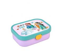 Mepal - Fiambrera Campus - Bento Box para NiÃ±os - Lonchera con Compartimento Bento y Tenedor - Fiambrera con Cierre de Clip - Sin BPA y apta para Lavavajillas - 750 ml - Disney Princess