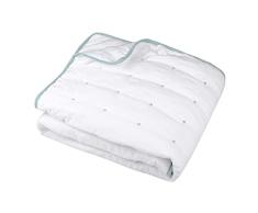 Lovely Casa - Manta - Tamaño 220 x 240 cm - 100% poliéster - Color Blanco - Modelo Honorine - para sofá o Dormitorio - Ideal para Todas Las Habitaciones