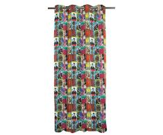 Apeltstoffe Cortina con ojetes, Multicolor, ca. 135x245 cm