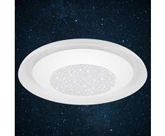 Briloner Leuchten Lámpara de techo LED, con decoración de estrella, efecto de luz directa/indirecta, 900 lúmenes, 4000 Kelvin, 36,5 cm de diámetro, 12 W, blanco