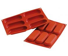 SF103 Molde de Silicona 6 cavidades con Forma de Dedos de Princesa, Color Terracota