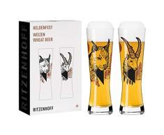 Ritzenhoff Heldenfest #2 Vaso de Cerveza de Trigo, 607 milliliters, Glass, Cobre, Negro
