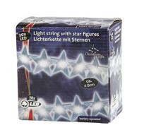 Cadena de luces LED con estrellas, que funciona con pilas (aprox. 4,20m)