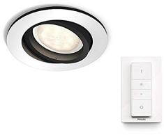Philips Hue â Lámpara inteligente, Hue Milliskin, Foco Empotrable LED Inteligente, Luz Blanca Cálida a FrÃa, Compatible con Alexa y Google Home, Color Blanco