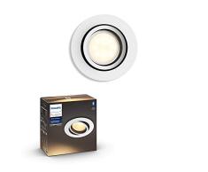 Philips Hue â Lámpara inteligente, Hue Milliskin, Foco Empotrable LED Inteligente, Luz Blanca de Cálida a FrÃa, Compatible con Alexa y Google Home, Color Blanco