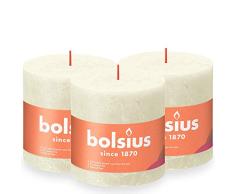Bolsius Vela rústica de pilar (paquete de 3)