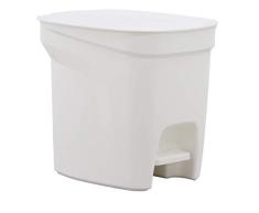 Tramontina Papelera de plástico con Pedal (7 L), Blanco, 7-Litre