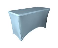 La Lino Rectangular Mantel de Spandex, Azul (Blue Light), 109 x 63 x 0.6 cm