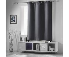 Douceur d IntÃ©rieurÂ âÂ Cortina con Ojales (poliÃ©ster, 140Â x 180Â cm, cerÃ¡mica, Pizarra, 140x1x180 cm