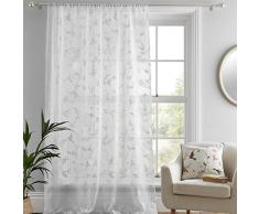 Dreams & Drapes Darnley - Cortina de Gasa con Ranura Superior, 140 x 228 cm, Color Blanco