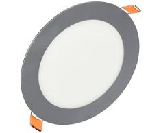 LYO Downlight LED Empotrar Redondo Integrado, 9 W, Gris, 14.5 x 12.7 cm
