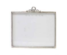 Better & Best Marco de Fotos Horizontal, con Borde Decorado con Corona de Laurel, Color Plateado, 20 x 15 cm, Metal, 6.00x20.00x15.00 cm
