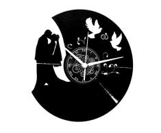 Reloj de pared de vinilo Vintage Handmade Amueblar Hogar Oficina Casado Boda Novios