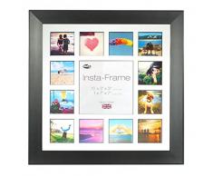 Inov8 16 x 40,64 cm Insta-Frame Marco para Instagram 13/de estampado a cuadros de fotos con paspartú blanco y negro con borde, negro