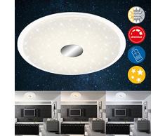 Briloner Leuchten LED lámpara de techo Integriert, 24 W, Blanco/Cromo, 46 x 46 x 6.7 cm