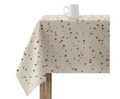 BELUM | Mantel Navidad XL 180x250 cm 100% algodón resinado Antimanchas (Tacto no plastificado) Modelo Merry Christmas 23