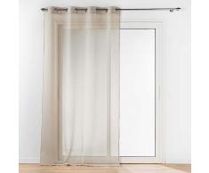 Douceur dInterior, Visillo con Ojales (140 x 280 Cm) Amani Taupe, Velo Arenado
