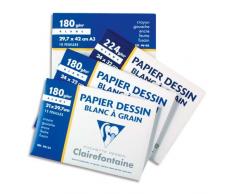 Clairefontaine Bloc de Papel con nervaduras, Color Blanco, A4, 180 g