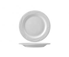 H&H 4413021 Plato llano arcadia, porcelana, blanco, 21 cm, porcelana