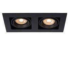 Lucide CHIMNEY - Foco empotrable en el suelo - 2xGU10 - Negro